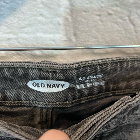 NWT Old Navy Women's 16R O.G straight high waist secret slim pockets Gray Jeans - Picture 13 of 16